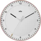 Braun Klassische Quarz-Wanduhr in Pink/Weiß / präzises Leisegangwerk / Sekundenzeiger mit Floating-Effekt (ohne Ticken) / gehärtetes Glas / 30 cm