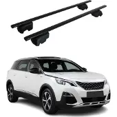 Omtec Dachträger Gepäckträger für Peugeot 5008 2017-2023 Grundträger ABE Schwarz