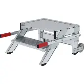 MUNK Günzburger Steigtechnik Munk Arbeitspodest fahrbar, Stufenbreite 600 mm, Aluminium geriffelt - 050011