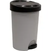 Eda Tret-Abfallbehälter Stepy, 15 Liter, PP, grau/anthrazit modernes Design, mit Tretpl, 2-farbig: