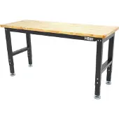OEM Professionelle 152 cm Höhenverstellbare Werkbank aus Massivholz mit großem Arbeitsfläche