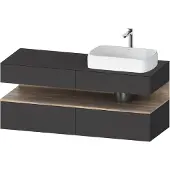 Duravit Waschtischunterschrank Qatego 140x55x60cm, E Ma/Gra m, Pl, B r, B