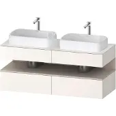 Duravit Waschtischunterschrank Qatego 140x55x60cm, T m/we m, Pl, Beck. beids.