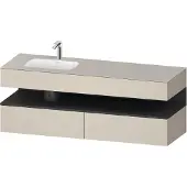 Duravit Einbauwaschtisch-Möbel-Set Qatego 160x50x60cm, Kon-WTU, B l, gra m/ta matt