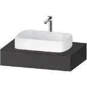 Duravit Konsole Qatego 80x55x17cm, Graphit matt, 1 Ausschnitt