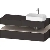Duravit Waschtischunterschrank Qatego 140x55x60cm, T m/Gr m, Pl, B r, Nischenb