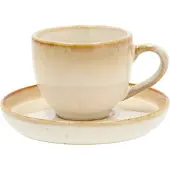 Bitz Espressotasse mit Untertasse cream/cream 0,07 l