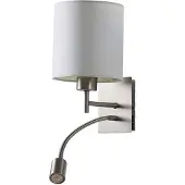LINDBY Wandlampe Camilo , weiß / opal, für Wohn- / Esszimmer, Textil / Stoff / Seide, Modern, Wandleuchte, Wandlampe Innen