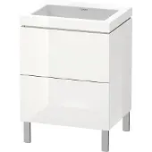 Duravit Waschtischunterschrank c-bonded L-Cube 60x48cm, o HL, we. hgl, 2 Ausz., steh.