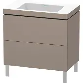 Duravit Waschtischunterschrank c-bonded L-Cube 80x48cm, o HL, bas. ma, 2 Ausz., steh.