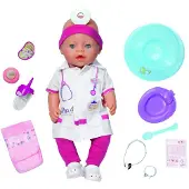 TY Zapf Creation 819173 Baby Born Puppe Interavtive Puppe als Arzt mit Zubehör