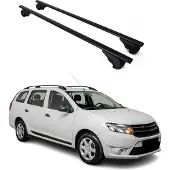 Omac Dachträger Grundtäger für Dacia Logan MCV 2012-2021 75kg Metall Schwarz 2 tlg