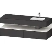 Duravit Einbauwaschtisch-Möbel-Set Qatego 160x50x60cm, Kon-WTU, B, B r, w m/Gr ma