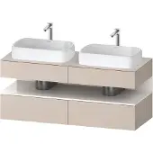 Duravit Waschtischunterschrank Qatego 140x55x60cm, w g/tau m, Pl, Beck. beids.