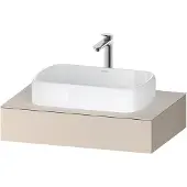 Duravit Konsole Qatego 80x55x17cm, Tau supermatt, 1 Ausschnitt