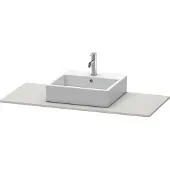 Duravit XSquare Konsole, 1 Ausschnitt, 1200x16x550mm, XS060F00707, Farbe: Betongrau Matt