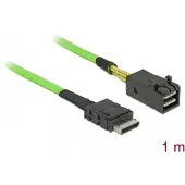 DeLOCK Kabel OCuLink PCIe SFF-8611 zu SFF-8643 1 m, 1 m, OCuLink PCIe SFF, Männlich/Männlich, Grün, 1 Stück(e)