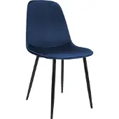 DELUKE Esszimmerstuhl RAZON - Samt Dunkelblau 45x54x88 cm | Essstühle Esszimmerstühle Küchenstühle Wohnzimmerstühle