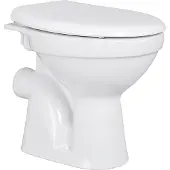 BELVIT Dusch WC mit Bidet Funktion – Standtoilette mit Taharet, waagerechtem Wandabgang, Hygienedusche, Softclose WC-Deckel, Keramik in Weiß