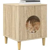 vidaXL Katzenhaus Sonoma 42,5 x 40 x 53 cm Holzwerkstoff