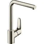 Hansgrohe Focus Spültischmischer Schwenkauslauf Edelstahl-Optik L-Auslauf