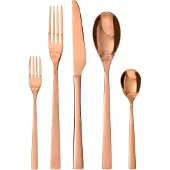 Gräwe Besteck-Set Porto, 10-teilig, 2 Personen, Edelstahl, kupfer