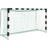 Sport-Thieme Handballtor frei stehend, 3x1,60 m, Schwarz-Silber, Alu-Gussformteil-Eckverbindung