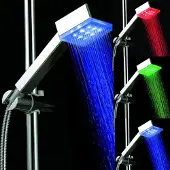 Energmix Duschkopf Farbwechsel Duschbrause Brausekopf mit mit Farbwechsel