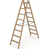 Werner Holz Stufenstehleiter zweiseitig begehbar 2x8 Stufen