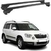 Omac Dachträger für Skoda Yeti 2009-2017 Gepäckträger Grundträger Alu Schwarz 2x