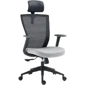 FEMO höhenverstellbarer Drehstuhl, ca. 60,5 x 54 x 116 - 126 cm - Grau/Schwarz