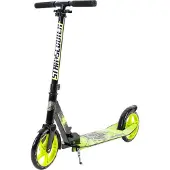 Star Scooter Alu City Tretroller klappbar ab 6 -7 Jahre | 205mm XXL Trittbrett | Schwarz & Grün
