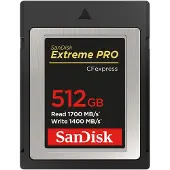 SanDisk Extreme Pro, 512 GB, Kompaktflash, 1700 MB/s, 1400 MB/s, Schwarz