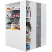 Masseno Drehtürenschrank GALIA 135/190/135cm 2-türig Weiß