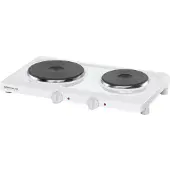 Rommelsbacher Doppelkochplatte THL 2597, langlebige Gussheizplatten, emailliertes Gehäuse, stufenlose Temperaturregelung, Überhitzungsschutz,2 Heizplatten: 145 mm Ø, 1000 Watt / 180 mm Ø, 1500 W