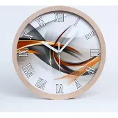 Tulup Holzuhr 25fi cm wanduhr - weiße Spitzen - abstrakcjaale
