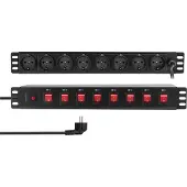 Logilink PDU8D01, 8 AC-Ausgänge, PDU, 230 V, 50 Hz, 16 A, 3600 W