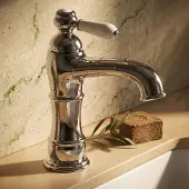 PaulGurkes Waschtischarmatur Retro Chrom Wasserhahn mit Keramikgriff