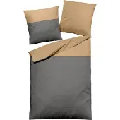 Dormisette Bettwäsche Flanell BL 135x200 cm gold Bettbezug Bettzeug