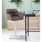 CLP Barhocker Damaso W Stoff grau