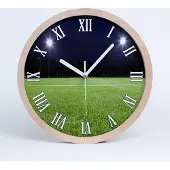 Tulup Holzuhr 20fi cm wanduhr - weiße Spitzen - Fußballplatz
