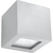 Sollux Wandleuchte Keramik LEO grau 1xE27 15W Keramik/Glas 14x14x14cm