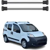 Omtec Dachträger Gepäckträger für Peugeot Bipper 2008-2024 Relingträger Alu Silber 2x