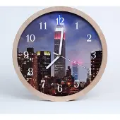 Tulup Holzuhr 20fi cm wanduhr - Stadtgebäude Stadt