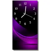 Tulup Glasuhr Wanduhr Küchenuhr Echt-Glas 30x60 Abstrakt Mehrfarbig