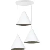 Light11 HOME Soho Hängelampe Weiss 3-Platte 25Cm E27