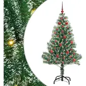 Syfax Künstlicher Weihnachtsbaum beschneit mit LED Licht 150 cm