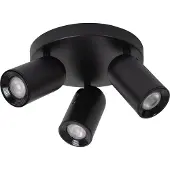 Licht-Erlebnisse Spot Metall GU10 verstellbar Schwarz 3-flammig Modern