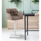CLP Barhocker Damaso W Stoff terrabraun