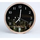 Tulup Holzuhr 20fi cm wanduhr - Stadtgebäude Stadt